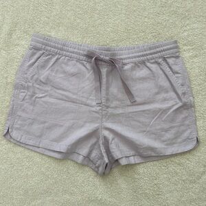 J. Crew Lavender Purple Drawstring Lightweight Linen-Blend Shorts Size L NWT